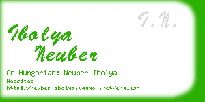 ibolya neuber business card